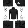 imageCOOFANDY Mens Quarter Sweatshirt Quilted Long Sleeve Mock Neck Active Sweater Waffle Pullover Polo Shirts With PocketsBlack