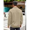 imageCOOFANDY Mens Quarter Sweatshirt Quilted Long Sleeve Mock Neck Active Sweater Waffle Pullover Polo Shirts With PocketsCoffee