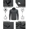 imageCOOFANDY Mens Quarter Sweatshirt Quilted Long Sleeve Mock Neck Active Sweater Waffle Pullover Polo Shirts With PocketsDark Grey