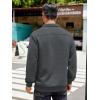 imageCOOFANDY Mens Quarter Sweatshirt Quilted Long Sleeve Mock Neck Active Sweater Waffle Pullover Polo Shirts With PocketsDark Grey
