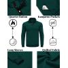 imageCOOFANDY Mens Quarter Sweatshirt Quilted Long Sleeve Mock Neck Active Sweater Waffle Pullover Polo Shirts With PocketsGreen