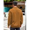 imageCOOFANDY Mens Quarter Sweatshirt Quilted Long Sleeve Mock Neck Active Sweater Waffle Pullover Polo Shirts With PocketsLight Brown