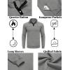 imageCOOFANDY Mens Quarter Sweatshirt Quilted Long Sleeve Mock Neck Active Sweater Waffle Pullover Polo Shirts With PocketsLight Grey
