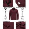 imageCOOFANDY Mens Quarter Sweatshirt Quilted Long Sleeve Mock Neck Active Sweater Waffle Pullover Polo Shirts With PocketsRed