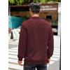 imageCOOFANDY Mens Quarter Sweatshirt Quilted Long Sleeve Mock Neck Active Sweater Waffle Pullover Polo Shirts With PocketsRed