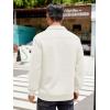 imageCOOFANDY Mens Quarter Sweatshirt Quilted Long Sleeve Mock Neck Active Sweater Waffle Pullover Polo Shirts With PocketsWhite