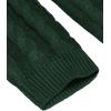 imageCOOFANDY Mens Shawl Collar Pullover Sweater Slim Fit Casual Button Cable Knit SweatersGreen
