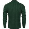imageCOOFANDY Mens Shawl Collar Pullover Sweater Slim Fit Casual Button Cable Knit SweatersGreen