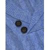 imageCOOFANDY Mens Shawl Collar Pullover Sweater Slim Fit Casual Button Cable Knit SweatersLight Blue