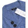imageCOOFANDY Mens Shawl Collar Pullover Sweater Slim Fit Casual Button Cable Knit SweatersLight Blue
