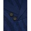 imageCOOFANDY Mens Shawl Collar Pullover Sweater Slim Fit Casual Button Cable Knit SweatersRoyal Blue
