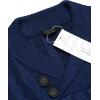 imageCOOFANDY Mens Shawl Collar Pullover Sweater Slim Fit Casual Button Cable Knit SweatersRoyal Blue