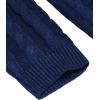 imageCOOFANDY Mens Shawl Collar Pullover Sweater Slim Fit Casual Button Cable Knit SweatersRoyal Blue