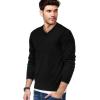 imageCOOFANDY Mens V Neck Dress Sweater Knit Long Sleeve Slim Fit Sweaters Fashion Pullover SweaterBlack
