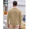 imageCOOFANDY Mens V Neck Dress Sweater Knit Long Sleeve Slim Fit Sweaters Fashion Pullover SweaterCreamcolored