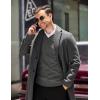 imageCOOFANDY Mens V Neck Dress Sweater Knit Long Sleeve Slim Fit Sweaters Fashion Pullover SweaterDark Gray