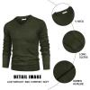 imageCOOFANDY Mens V Neck Dress Sweater Knit Long Sleeve Slim Fit Sweaters Fashion Pullover SweaterDeep Army Green