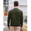 imageCOOFANDY Mens V Neck Dress Sweater Knit Long Sleeve Slim Fit Sweaters Fashion Pullover SweaterDeep Army Green