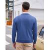 imageCOOFANDY Mens V Neck Dress Sweater Knit Long Sleeve Slim Fit Sweaters Fashion Pullover SweaterDenim Blue