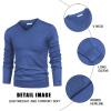 imageCOOFANDY Mens V Neck Dress Sweater Knit Long Sleeve Slim Fit Sweaters Fashion Pullover SweaterDenim Blue