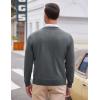 imageCOOFANDY Mens V Neck Dress Sweater Knit Long Sleeve Slim Fit Sweaters Fashion Pullover SweaterGrey