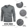 imageCOOFANDY Mens V Neck Dress Sweater Knit Long Sleeve Slim Fit Sweaters Fashion Pullover SweaterGrey