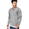 imageCOOFANDY Mens V Neck Dress Sweater Knit Long Sleeve Slim Fit Sweaters Fashion Pullover SweaterLight Grey