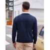 imageCOOFANDY Mens V Neck Dress Sweater Knit Long Sleeve Slim Fit Sweaters Fashion Pullover SweaterNavy Blue