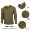 imageCOOFANDY Mens V Neck Dress Sweater Knit Long Sleeve Slim Fit Sweaters Fashion Pullover SweaterNew Green