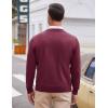 imageCOOFANDY Mens V Neck Dress Sweater Knit Long Sleeve Slim Fit Sweaters Fashion Pullover SweaterPurplish Red