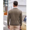 imageCOOFANDY Mens V Neck Dress Sweater Knit Long Sleeve Slim Fit Sweaters Fashion Pullover SweaterWhitebrown