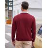 imageCOOFANDY Mens V Neck Dress Sweater Knit Long Sleeve Slim Fit Sweaters Fashion Pullover SweaterWine Red