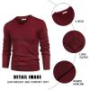 imageCOOFANDY Mens V Neck Dress Sweater Knit Long Sleeve Slim Fit Sweaters Fashion Pullover SweaterWine Red
