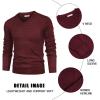 imageCOOFANDY Mens V Neck Dress Sweater Knit Long Sleeve Slim Fit Sweaters Fashion Pullover SweaterWine Red and Black