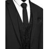 imageCOOFANDY Mens Christmas Vest Tie Set 3PC Paisley Jacquard Waistcoat and Necktie Pocket Square for Holiday Party WeddingBlack