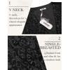 imageCOOFANDY Mens Christmas Vest Tie Set 3PC Paisley Jacquard Waistcoat and Necktie Pocket Square for Holiday Party WeddingBlack Filigree