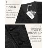 imageCOOFANDY Mens Christmas Vest Tie Set 3PC Paisley Jacquard Waistcoat and Necktie Pocket Square for Holiday Party WeddingBlack Paisley