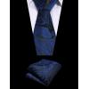 imageCOOFANDY Mens Christmas Vest Tie Set 3PC Paisley Jacquard Waistcoat and Necktie Pocket Square for Holiday Party WeddingBlue