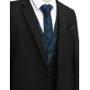 imageCOOFANDY Mens Christmas Vest Tie Set 3PC Paisley Jacquard Waistcoat and Necktie Pocket Square for Holiday Party WeddingBlue Paisley