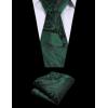 imageCOOFANDY Mens Christmas Vest Tie Set 3PC Paisley Jacquard Waistcoat and Necktie Pocket Square for Holiday Party WeddingDark Green