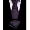 imageCOOFANDY Mens Christmas Vest Tie Set 3PC Paisley Jacquard Waistcoat and Necktie Pocket Square for Holiday Party WeddingPurple