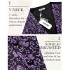 imageCOOFANDY Mens Christmas Vest Tie Set 3PC Paisley Jacquard Waistcoat and Necktie Pocket Square for Holiday Party WeddingPurple Filigree