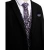 imageCOOFANDY Mens Christmas Vest Tie Set 3PC Paisley Jacquard Waistcoat and Necktie Pocket Square for Holiday Party WeddingPurple Filigree