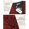 imageCOOFANDY Mens Christmas Vest Tie Set 3PC Paisley Jacquard Waistcoat and Necktie Pocket Square for Holiday Party WeddingRed Paisley