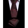 imageCOOFANDY Mens Christmas Vest Tie Set 3PC Paisley Jacquard Waistcoat and Necktie Pocket Square for Holiday Party WeddingWine Red