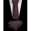 imageCOOFANDY Mens Christmas Vest Tie Set 3PC Paisley Jacquard Waistcoat and Necktie Pocket Square for Holiday Party WeddingWine Red Paisley