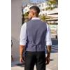 imageCOOFANDY Mens Double Breasted Suit Vest Lightweight Waistcoat Slim Fit Dress VestBlue Purple