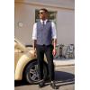 imageCOOFANDY Mens Double Breasted Suit Vest Lightweight Waistcoat Slim Fit Dress VestBlue Purple