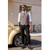 imageCOOFANDY Mens Double Breasted Suit Vest Lightweight Waistcoat Slim Fit Dress VestKhaki