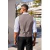 imageCOOFANDY Mens Double Breasted Suit Vest Lightweight Waistcoat Slim Fit Dress VestKhaki